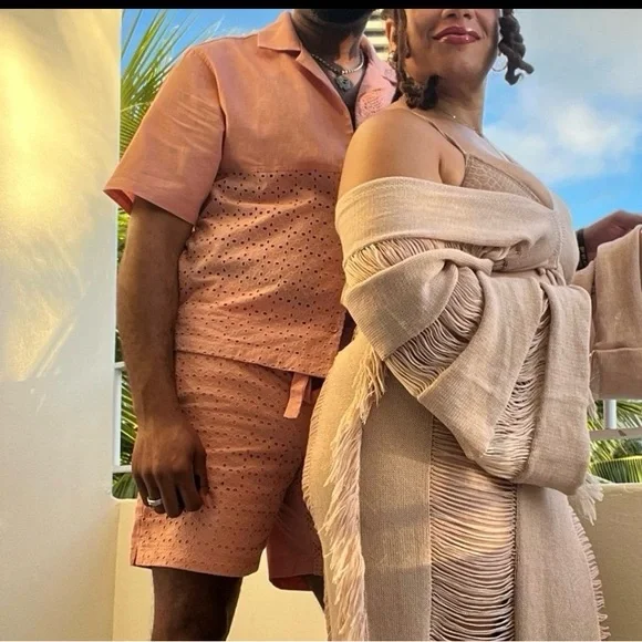 Men’s Fashion Nova 2 Piece Short Outfit (Pink Color) Size Small - Picture 5 of 5